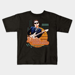 Elvis costello Retro Art Kids T-Shirt